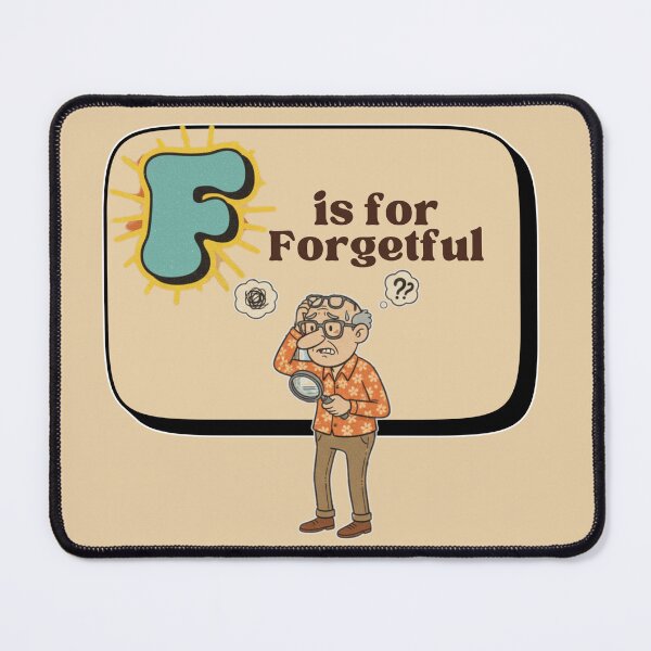 Item preview, The Senior Flashcard Series: Letter F is for Forgetful – Retro Humor Collection designed and sold by Searching ideas.