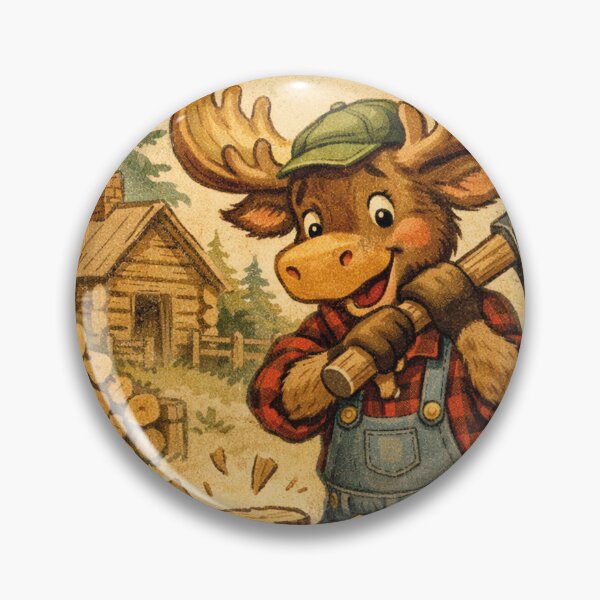 Item preview, A cool lumberjack moose, vintage illustration designed and sold by Mauswohn.