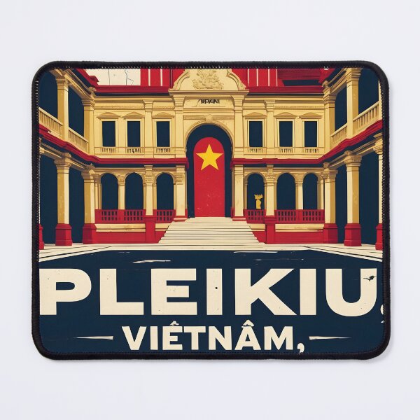 Item preview, Pleikiu Vietnam 1950s Retro Poster Tourism designed and sold by TravelersGems.