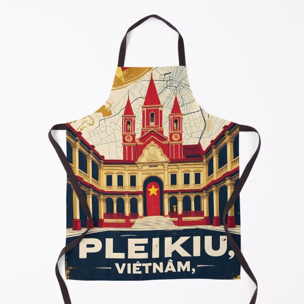 Item preview, Pleikiu Vietnam 1950s Retro Poster Tourism designed and sold by TravelersGems.