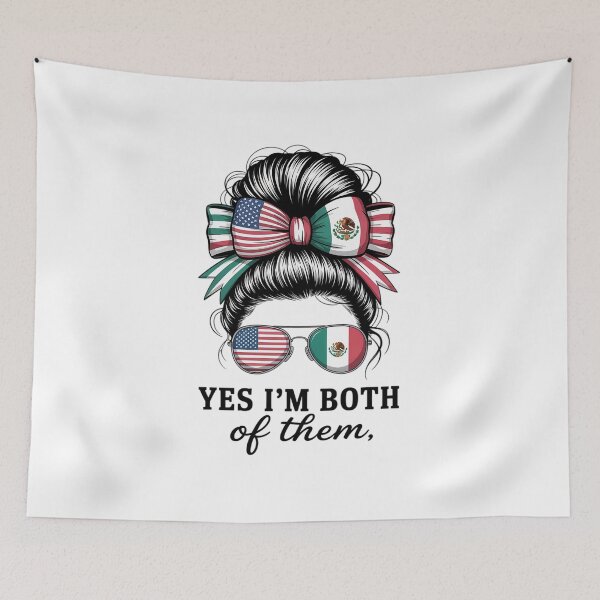 Item preview, Yes I'M Both Of Them Proud American Mexican Flag designed and sold by Elenasriveras.
