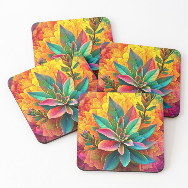 Item preview, Colorful succulent in the cosmic garden designed and sold by Mianku | Für das Leben.