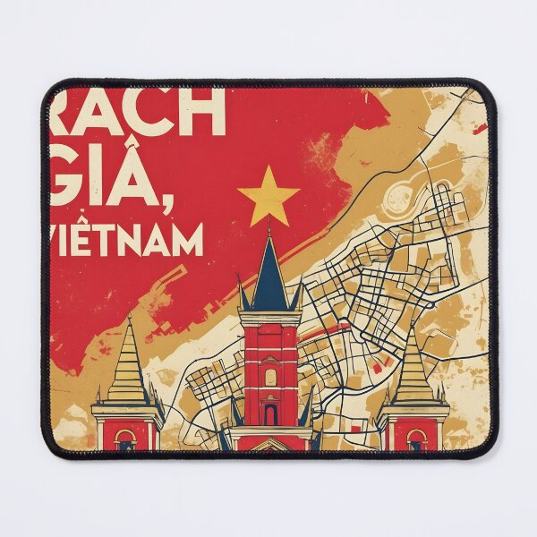 Item preview, Rach Gia Vietnam 1950s Retro Poster Tourism designed and sold by TravelersGems.