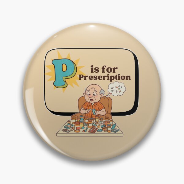 Item preview, The Senior Flashcard Series: Letter P is for Prescription – Retro Humor Collection designed and sold by Searching ideas.