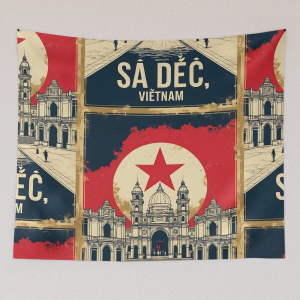 Item preview, Sa Dec Vietnam 1950s Retro Poster Tourism designed and sold by TravelersGems.