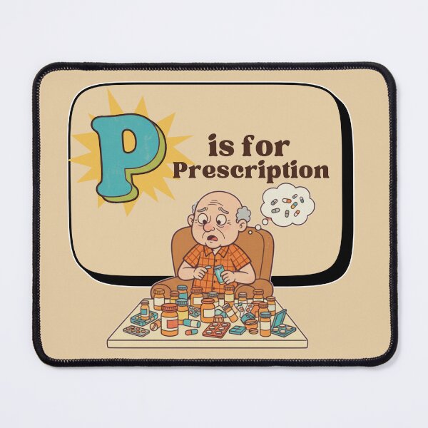 Item preview, The Senior Flashcard Series: Letter P is for Prescription – Retro Humor Collection designed and sold by Searching ideas.