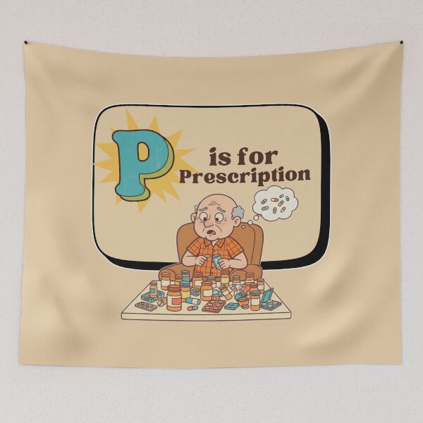 Item preview, The Senior Flashcard Series: Letter P is for Prescription – Retro Humor Collection designed and sold by Searching ideas.