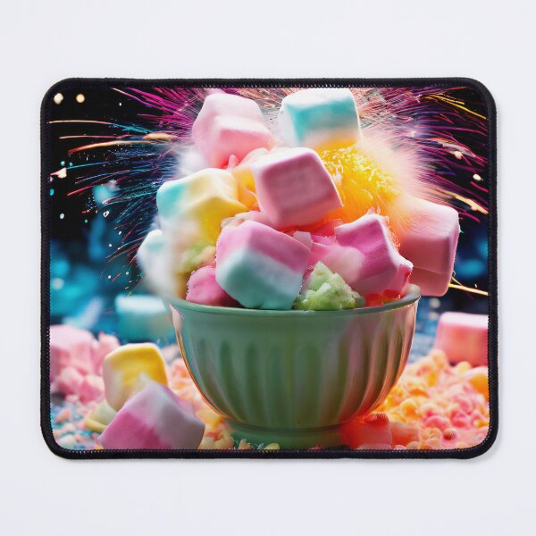 Item preview, Marshmallows in a bowl with fireworks designed and sold by Mianku | Für das Leben.