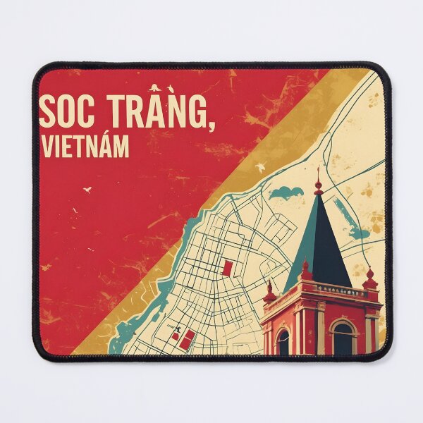 Item preview, Soc Trang Vietnam 1950s Retro Poster Tourism designed and sold by TravelersGems.