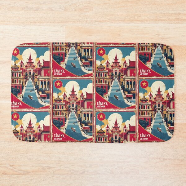 Item preview, Tam Ky Vietnam 1950s Retro Poster Tourism designed and sold by TravelersGems.