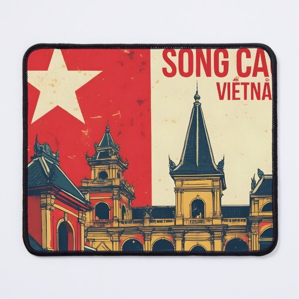 Item preview, Song Cau Vietnam 1950s Retro Poster Tourism designed and sold by TravelersGems.