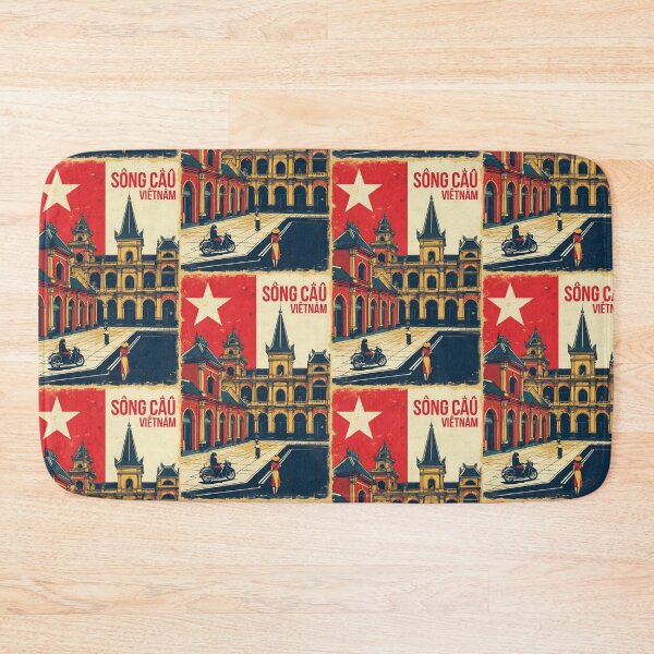Item preview, Song Cau Vietnam 1950s Retro Poster Tourism designed and sold by TravelersGems.