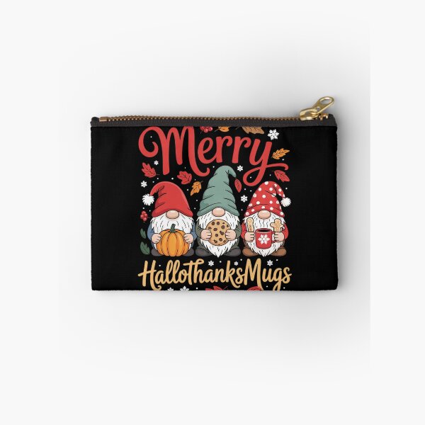 Item preview, Merry Happy Hallothanksmas Gnomes Halloween Thanksgiving mas  designed and sold by InspiredFoul.