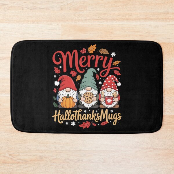Item preview, Merry Happy Hallothanksmas Gnomes Halloween Thanksgiving mas  designed and sold by InspiredFoul.