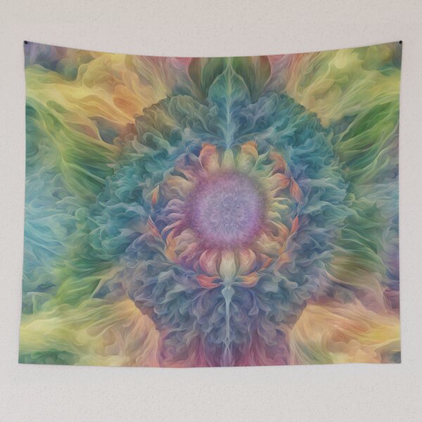 Item preview, Colorful spiritual blossom mandala abstraction designed and sold by Mianku | Für das Leben.