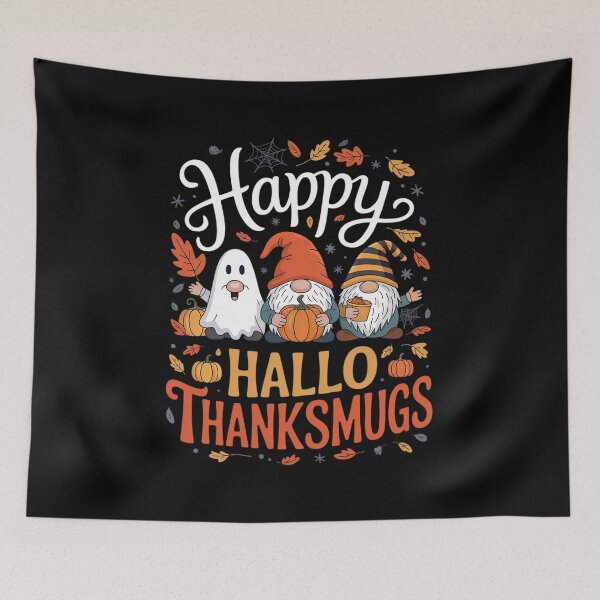 Item preview, Merry Happy Hallothanksmas Gnomes Halloween Thanksgiving mas1  designed and sold by InspiredFoul.