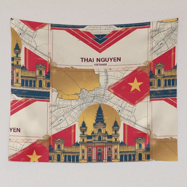 Item preview, Thai Nguyen Vietnam 1950s Retro Poster Tourism designed and sold by TravelersGems.