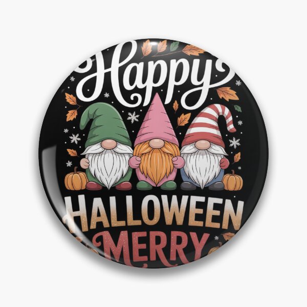 Item preview, Merry Happy Hallothanksmas Gnomes Halloween Thanksgiving mas03  designed and sold by InspiredFoul.