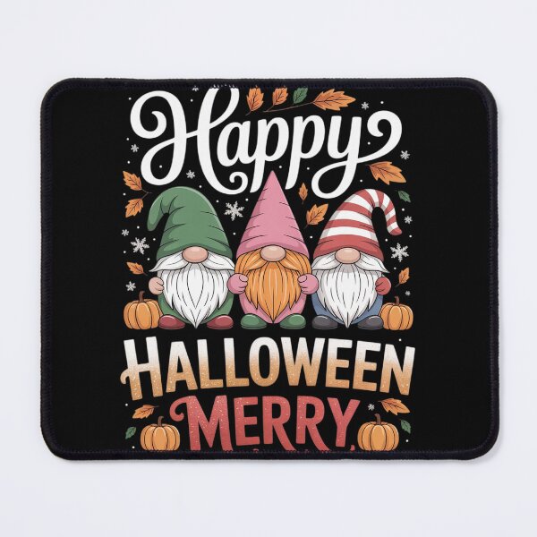 Item preview, Merry Happy Hallothanksmas Gnomes Halloween Thanksgiving mas03 designed and sold by InspiredFoul.