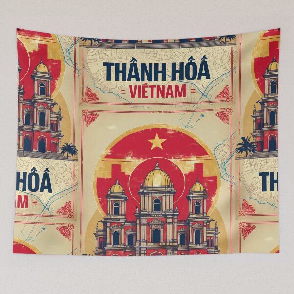 Item preview, Thanh Hoa Vietnam 1950s Retro Poster Tourism designed and sold by TravelersGems.