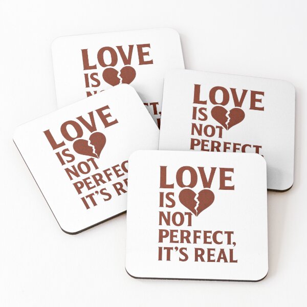 Item preview, Love Is Not Perfect, It’s Real - Emotional Typography designed and sold by MKreative Studio.