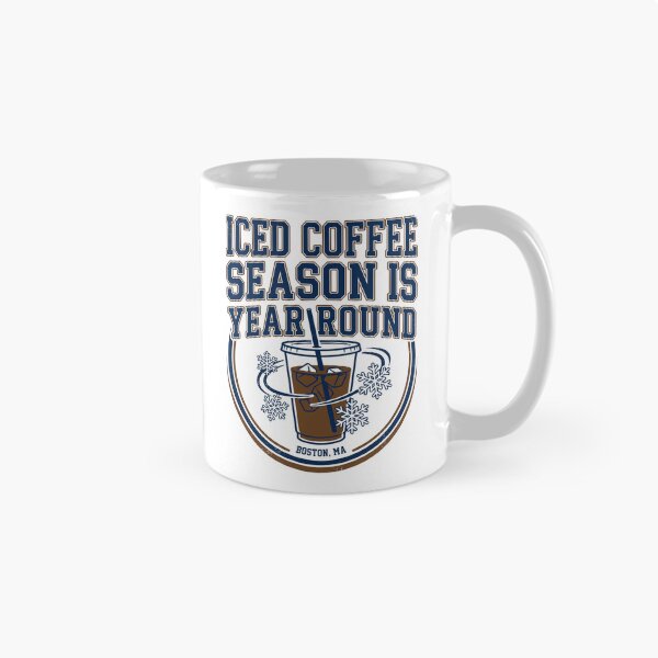 Aperçu de l'œuvre La saison du café glacé dure toute l'année – Conception typographique du café glacé à Boston, MA créée et vendue par CreativeHymms.