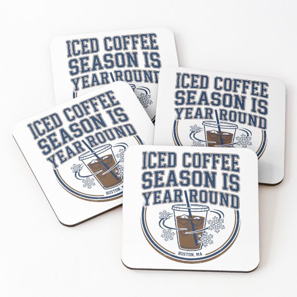 Item preview, Iced Coffee Season Is Year Round – Boston MA Iced Coffee Typography Design designed and sold by CreativeHymms.