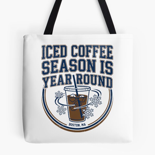 Item preview, Iced Coffee Season Is Year Round – Boston MA Iced Coffee Typography Design designed and sold by CreativeHymms.
