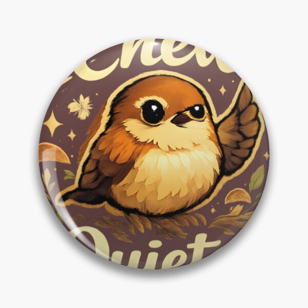 Item preview, Please Chew Quieter – Funny Cute Bird Night Forest Illustration designed and sold by NOVAWEARIT.
