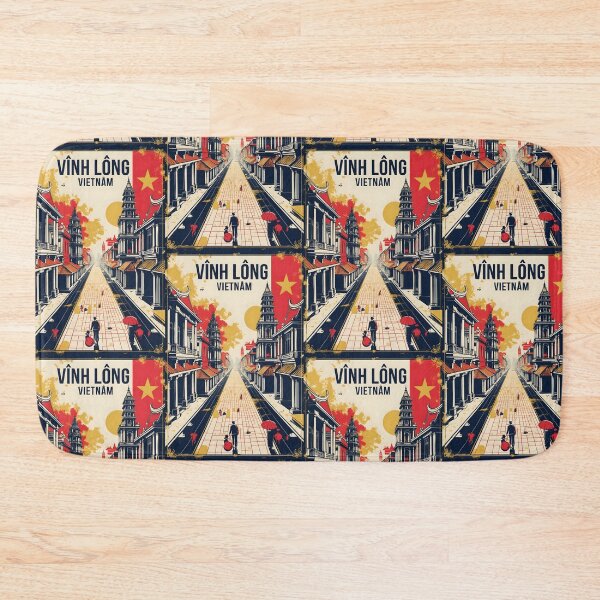 Item preview, Vinh Long Vietnam 1950s Retro Poster Tourism designed and sold by TravelersGems.