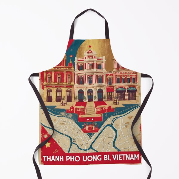 Item preview, Thanh Pho Uong Bi Vietnam 1950s Retro Poster Tourism designed and sold by TravelersGems.
