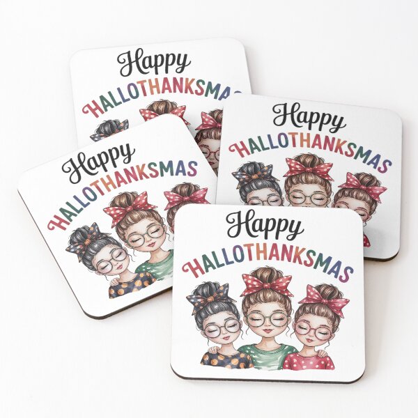Item preview, Messy Bun Happy Hallothanksmas Halloween Thanksgiving Xmas  designed and sold by InspiredFoul.
