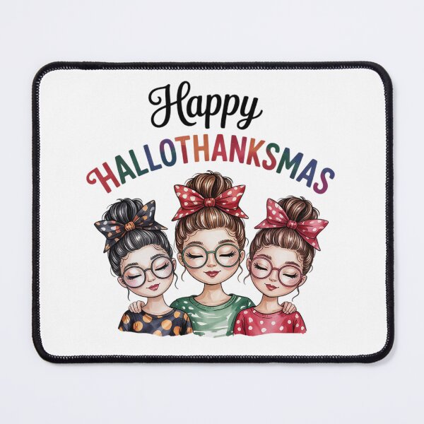 Item preview, Messy Bun Happy Hallothanksmas Halloween Thanksgiving Xmas designed and sold by InspiredFoul.
