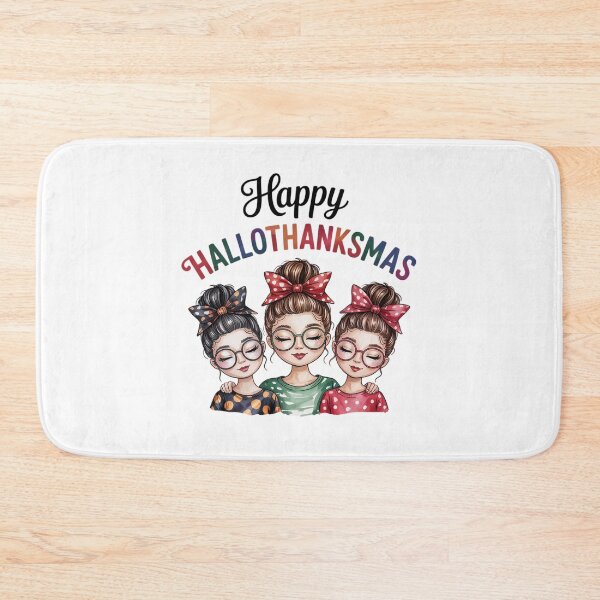 Item preview, Messy Bun Happy Hallothanksmas Halloween Thanksgiving Xmas  designed and sold by InspiredFoul.