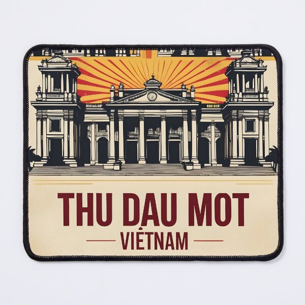 Item preview, Thu Dau Mot Vietnam 1950s Retro Poster Tourism designed and sold by TravelersGems.