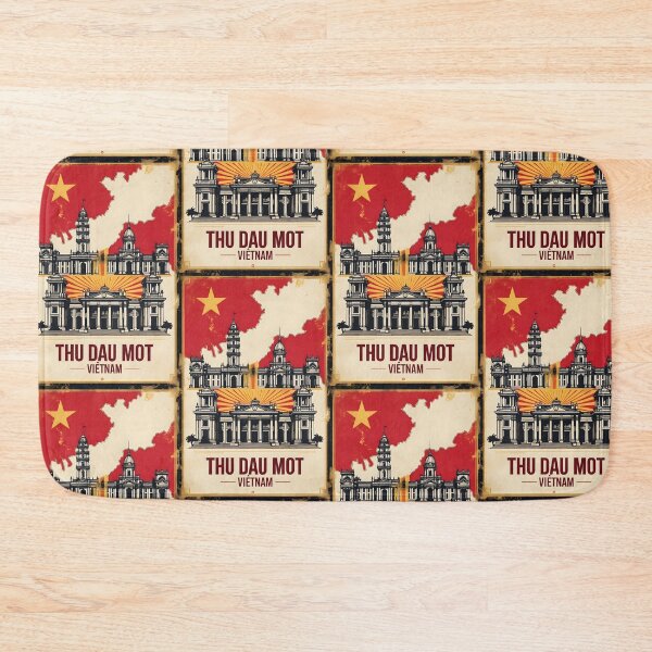 Item preview, Thu Dau Mot Vietnam 1950s Retro Poster Tourism designed and sold by TravelersGems.