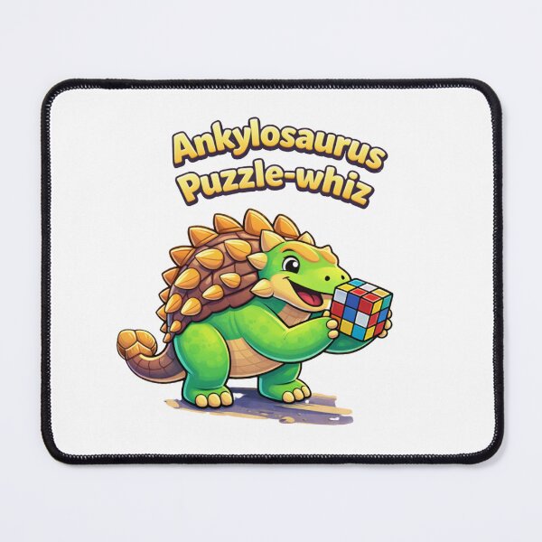 Item preview, Ankylosaurus Puzzle-whiz – Cute Dinosaur with Rubik’s Cube, Brainy Kids Puzzle Art, Classroom and Playroom Problem-Solving Decor designed and sold by digitalbitcraft.