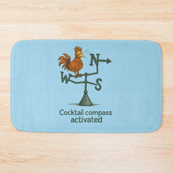 Item preview, Cocktail Compass Activated Rooster Weather Vane Funny T-Shirt designed and sold by JonelCrafts.