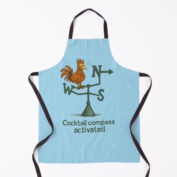 Item preview, Cocktail Compass Activated Rooster Weather Vane Funny T-Shirt designed and sold by JonelCrafts.