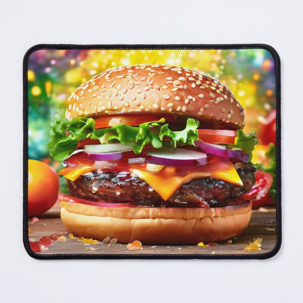Item preview, Festive burger in front of colorful fireworks designed and sold by Mianku | Für das Leben.