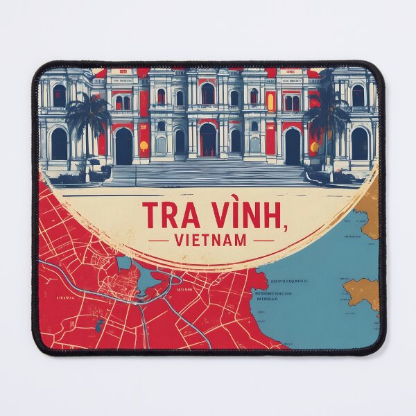 Item preview, Tra Vinh Vietnam 1950s Retro Poster Tourism designed and sold by TravelersGems.