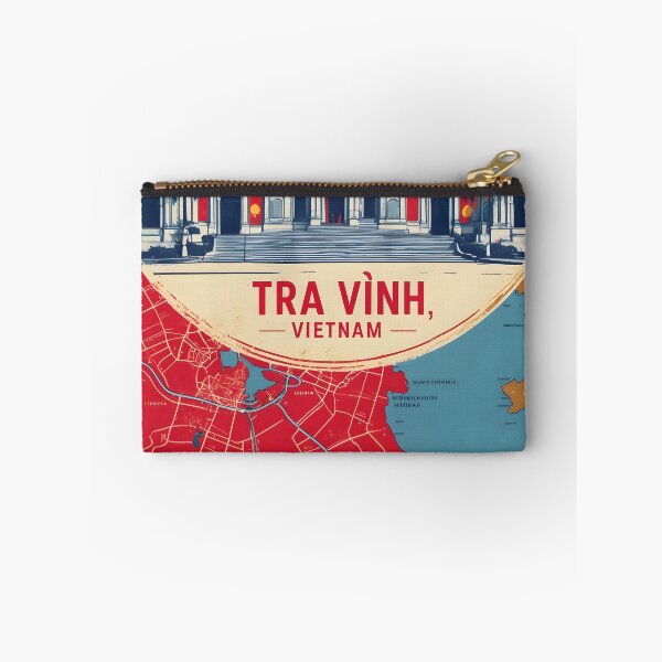 Aperçu de l'œuvre Tra Vinh, Vietnam, affiche rétro des années 1950, tourisme créée et vendue par TravelersGems.