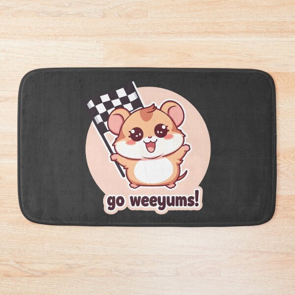 Item preview, Go Weeyums! Vintage Racing Hamster with Checkered Flag designed and sold by phiawdesign9.