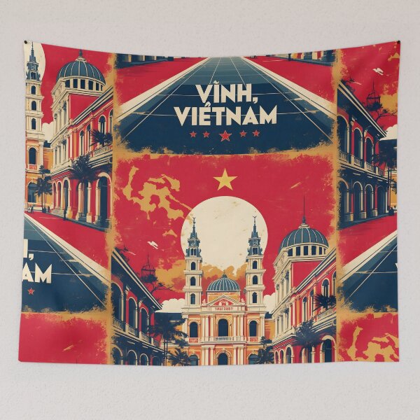 Item preview, Vinh Vietnam 1950s Retro Poster Tourism designed and sold by TravelersGems.