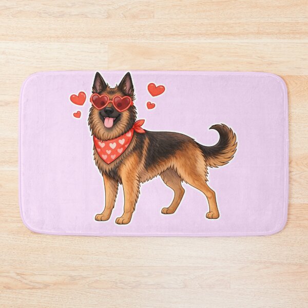 Item preview, Cute Belgian Tervuren in Love – Minimal Valentine Dog Illustration designed and sold by GoodyPaws.