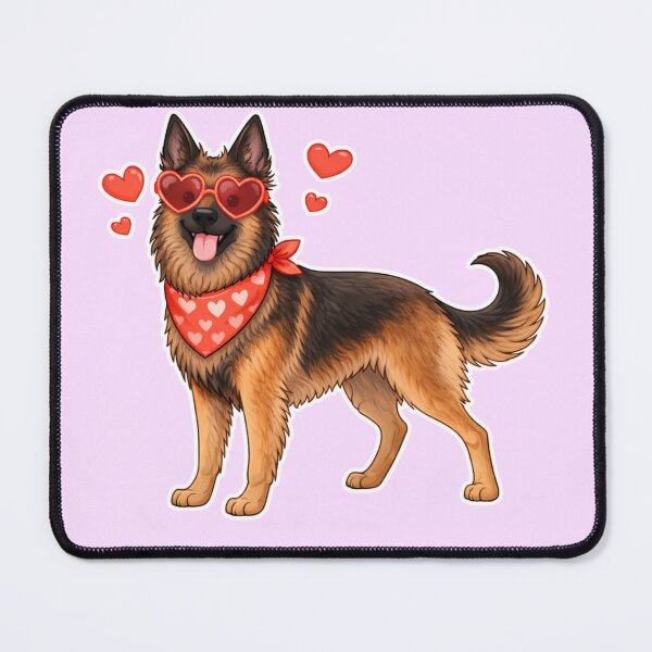 Item preview, Cute Belgian Tervuren in Love – Minimal Valentine Dog Illustration designed and sold by GoodyPaws.