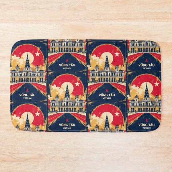 Item preview, Vung Tau Vietnam 1950s Retro Poster Tourism designed and sold by TravelersGems.