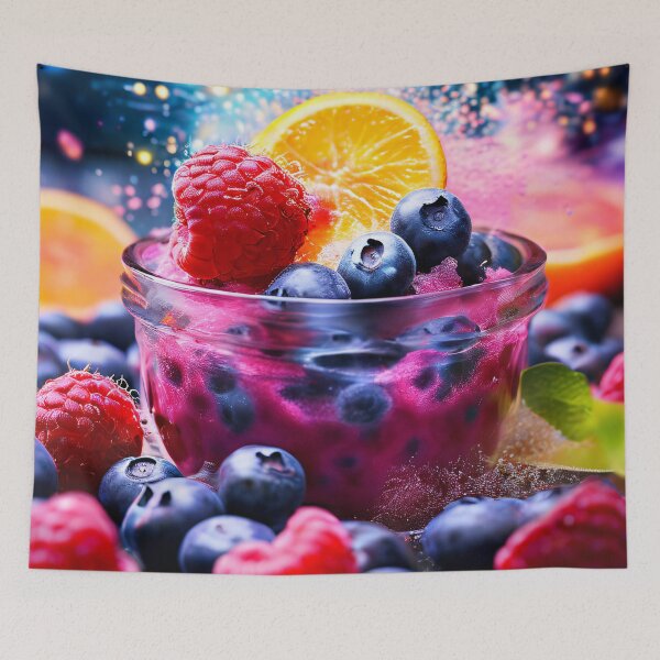 Item preview, Berry dessert with a bubbly background designed and sold by Mianku | Für das Leben.