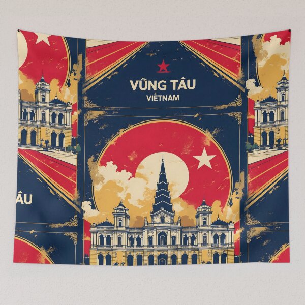 Item preview, Vung Tau Vietnam 1950s Retro Poster Tourism designed and sold by TravelersGems.