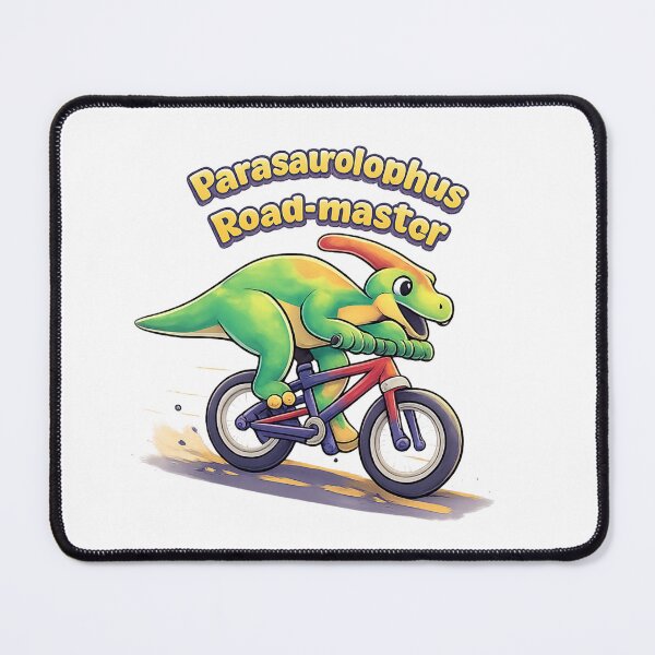 Item preview, Parasaurolophus Road-master – Cute Dinosaur on Bicycle, Fun Kids Cycling Art, Sports-Themed Bedroom and Playroom Wall Decor designed and sold by digitalbitcraft.